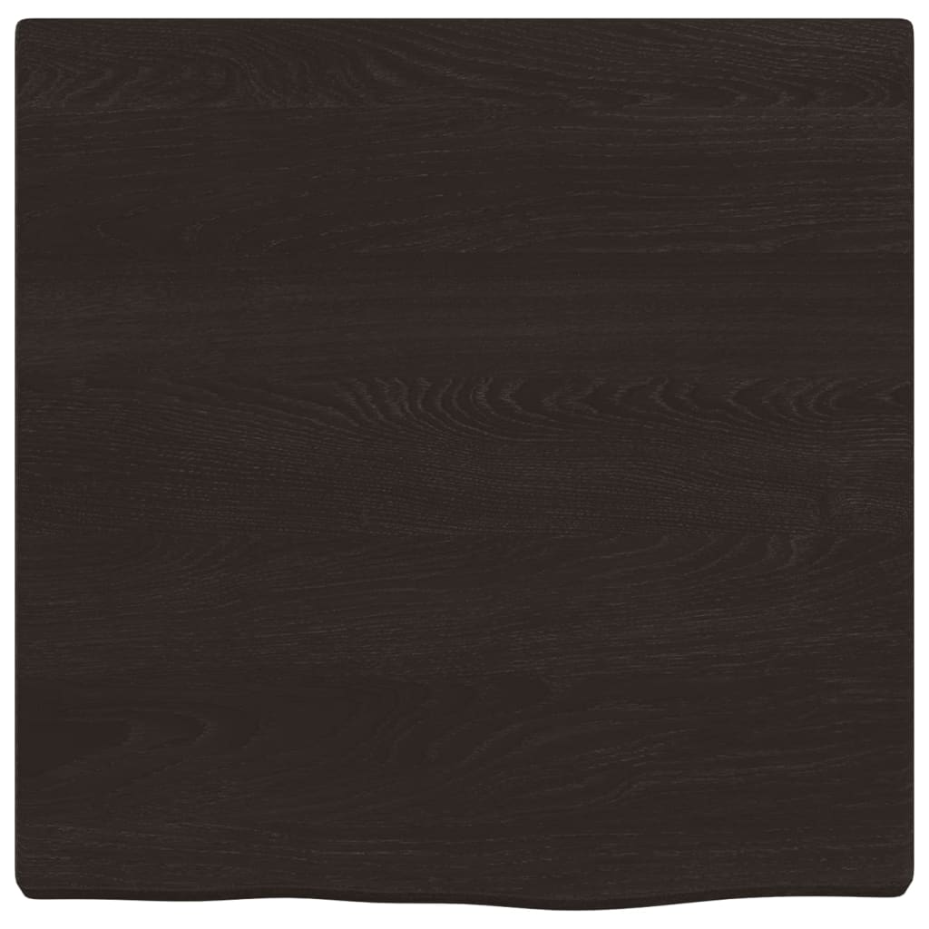 vidaXL Wastafelblad 40x40x(2-4) cm behandeld massief hout donkerbruin afbeelding
