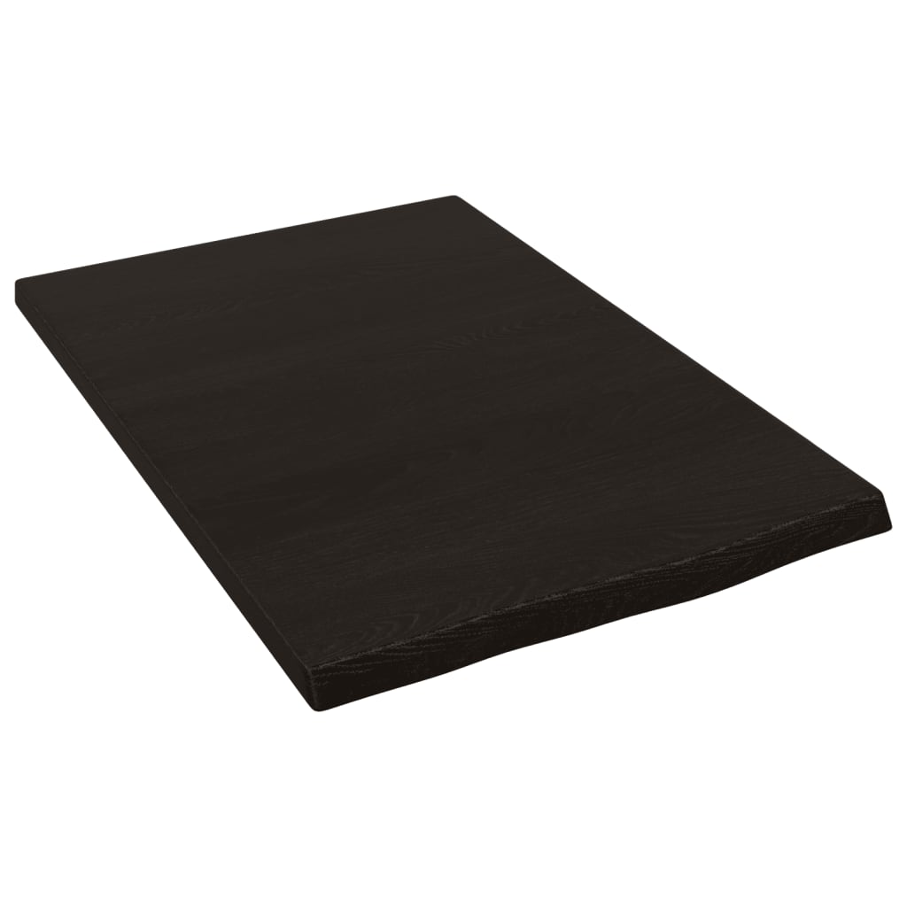 vidaXL Wastafelblad 40x60x2 cm behandeld massief hout donkergrijs