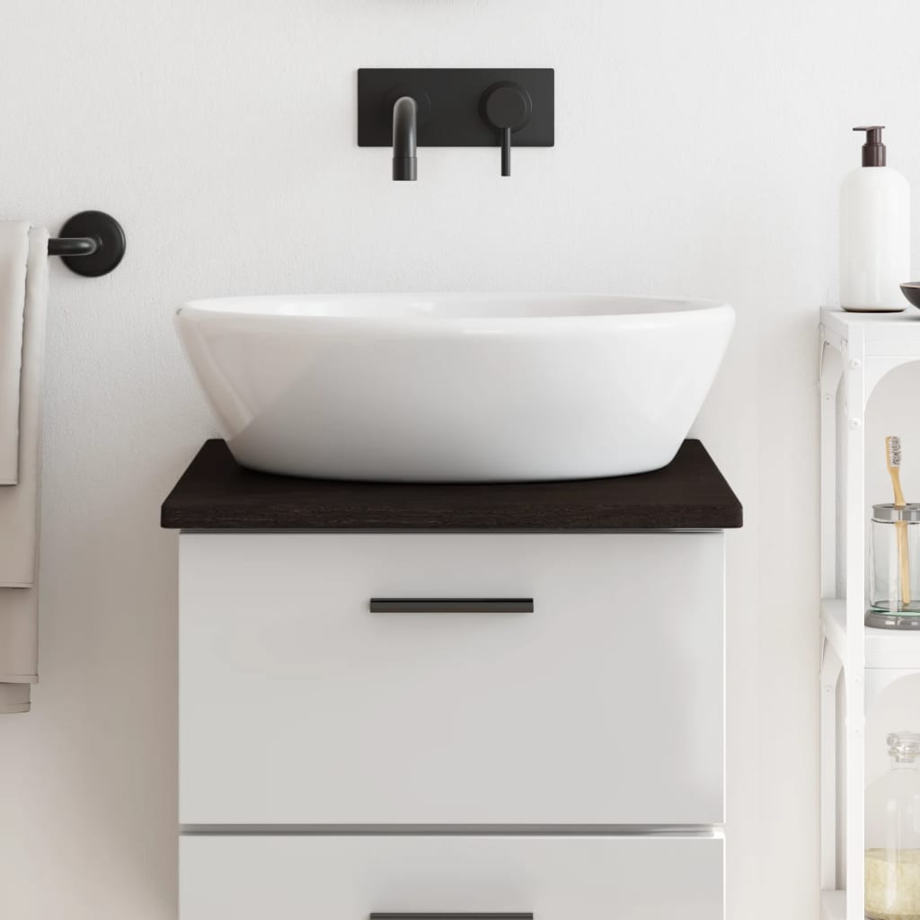 vidaXL Comptoir de salle de bain gris foncé 40x60x2 cm bois traité