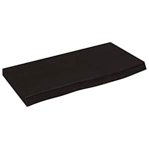 Koupelnová deska tmavě hnědá 60x30x(2-4) cm ošetřený masiv - obrázek 2