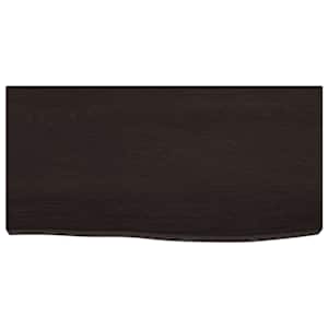 Koupelnová deska tmavě hnědá 60x30x(2-6) cm ošetřený masiv - obrázek 3