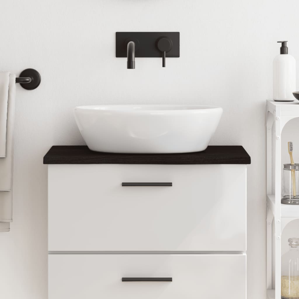 vidaXL Bancada p/ WC 60x40x2 cm madeira tratada maciça cinza-escuro