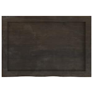 Koupelnová deska tmavě hnědá 60x40x (2-4) cm ošetřený masiv - obrázek 4
