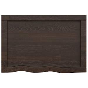 Koupelnová deska tmavě hnědá 60x40x (2-4) cm ošetřený masiv - obrázek 6