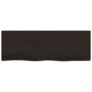 vidaXL Wastafelblad 80x30x(2-6) cm behandeld massief hout donkerbruin
