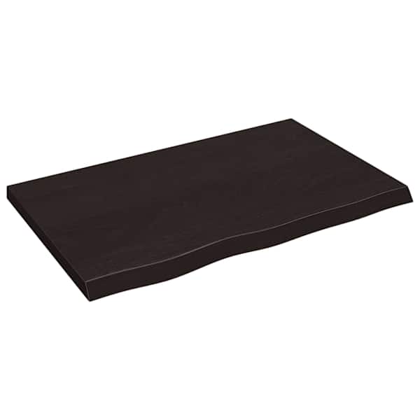 vidaXL vannitoa tasapind, tumepruun, 80x50x(2-4)cm t&ouml;&ouml;deldud t&auml;ispuit
