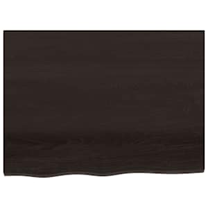 Koupelnová deska tmavě hnědá 80x60x(2-4) cm ošetřený masiv - obrázek 3