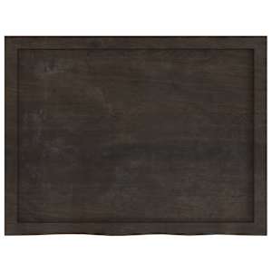 Koupelnová deska tmavě hnědá 80x60x(2-4) cm ošetřený masiv - obrázek 4