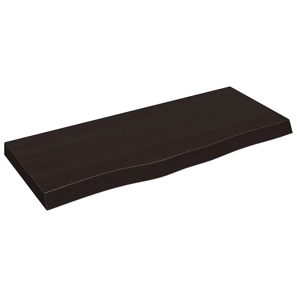 vidaXL Koupelnová deska tmavě hnědá 100x40x(2-6) cm ošetřený masiv