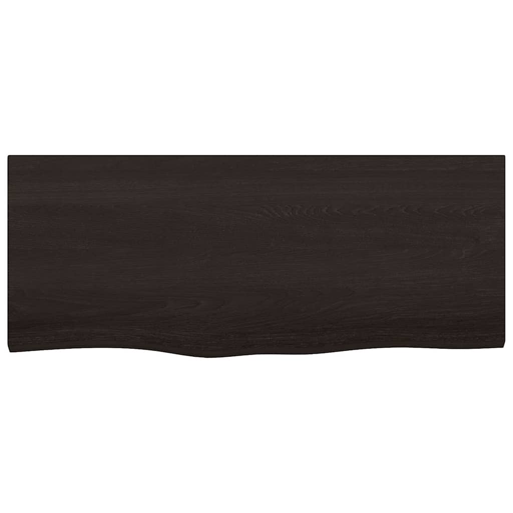 vidaXL Blat de baie, maro închis, 100x40x(2-6) cm, lemn masiv tratat