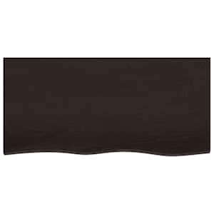 Koupelnová deska tmavě hnědá 100x50x(2-4) cm ošetřený masivní - obrázek 3