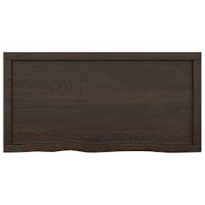 Koupelnová deska tmavě hnědá 100x50x(2-4) cm ošetřený masivní - obrázek 4