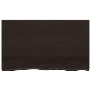 Koupelnová deska tmavě hnědá 100x60x(2-4) cm ošetřený masivní - obrázek 3