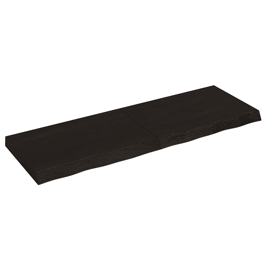 vidaXL Koupelnová deska tmavě hnědá 120x40x(2-6) cm ošetřený masiv