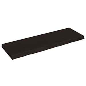 Koupelnová deska tmavě hnědá 120x40x(2-6) cm ošetřený masiv - obrázek 2