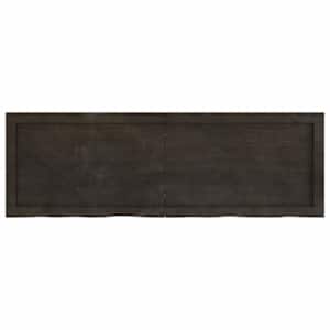 Koupelnová deska tmavě hnědá 120x40x(2-6) cm ošetřený masiv - obrázek 3