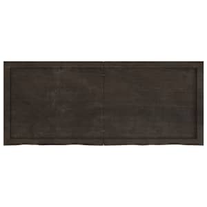 Koupelnová deska tmavě hnědá 120x50x(2-4) cm ošetřený masiv - obrázek 3