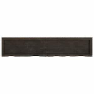 Koupelnová deska tmavě hnědá 140x30x(2-4) cm ošetřený masiv - obrázek 4