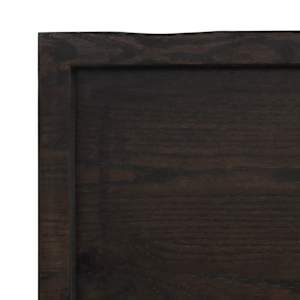 Koupelnová deska tmavě hnědá 140x30x(2-4) cm ošetřený masiv - obrázek 7