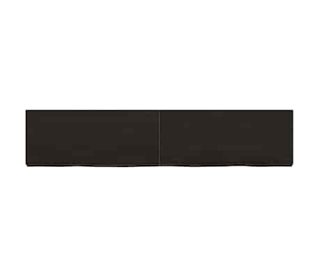 vidaXL Bathroom Countertop Dark Brown 140x30x(2-6) cm Treated Solid Wood