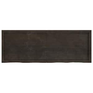 Koupelnová deska tmavě hnědá 140x50x(2-4) cm ošetřený masivní - obrázek 3