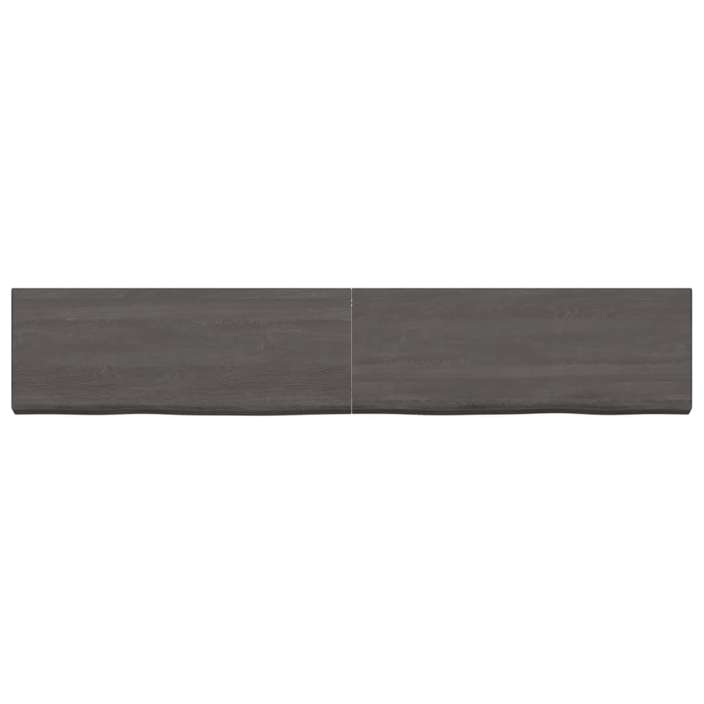 Wastafelblad 160x30x(2-6) cm behandeld massief hout donkergrijs