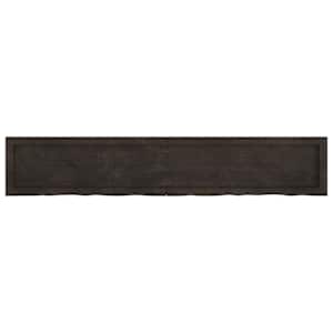 vidaXL Bathroom Countertop Dark Brown 160x30x(2-6) cm Treated Solid Wood