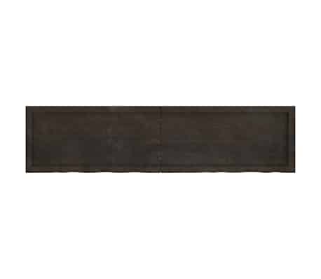 vidaXL Blat de baie, maro închis, 160x40x(2-6) cm, lemn masiv tratat