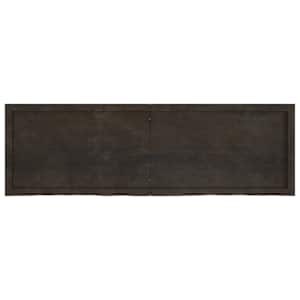 vidaXL B&auml;nkskiva badrum m&ouml;rkbrun 160x50x(2-6) cm behandlat massivt tr&auml;