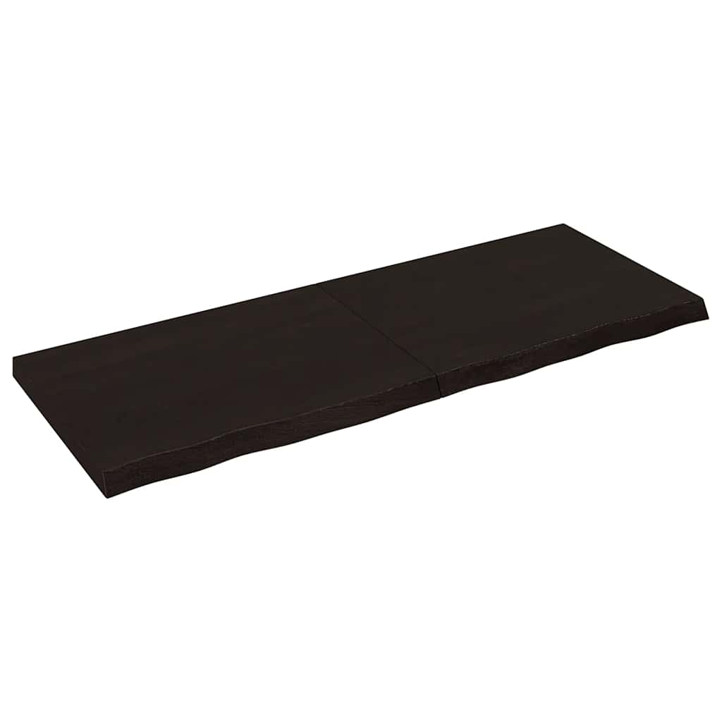 vidaXL Koupelnová deska tmavě hnědá 160x60x(2-6) cm ošetřený masivní