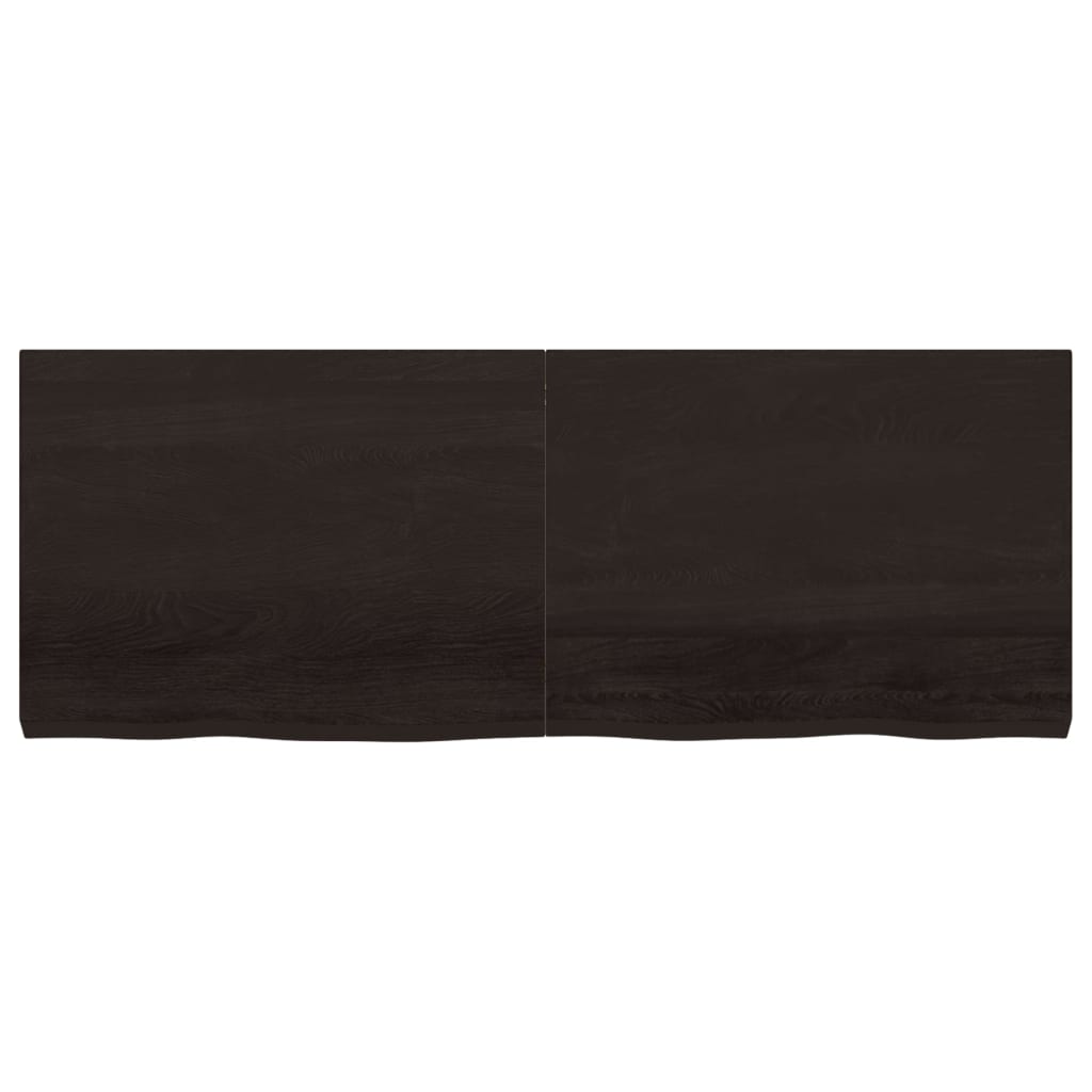 Thumbnail - vidaXL Waschtischplatte Dunkelbraun 160x60x(2-6)cm Massivholz
