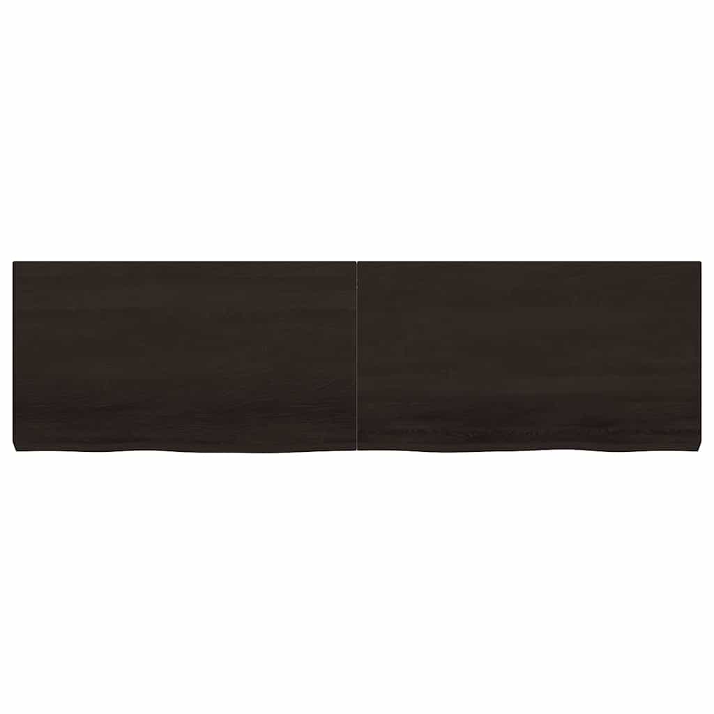 Thumbnail - vidaXL Waschtischplatte Dunkelbraun 180x50x(2-6)cm Massivholz