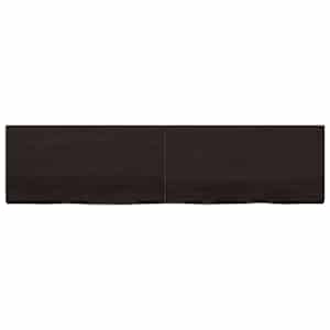Koupelnová deska tmavě hnědá 200x50x(2-6) cm ošetřený masiv - obrázek 3