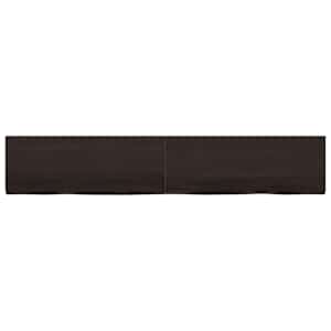 vidaXL Benkeplate til bad m&oslash;rkebrun 220x40x(2-6) cm behandlet heltre
