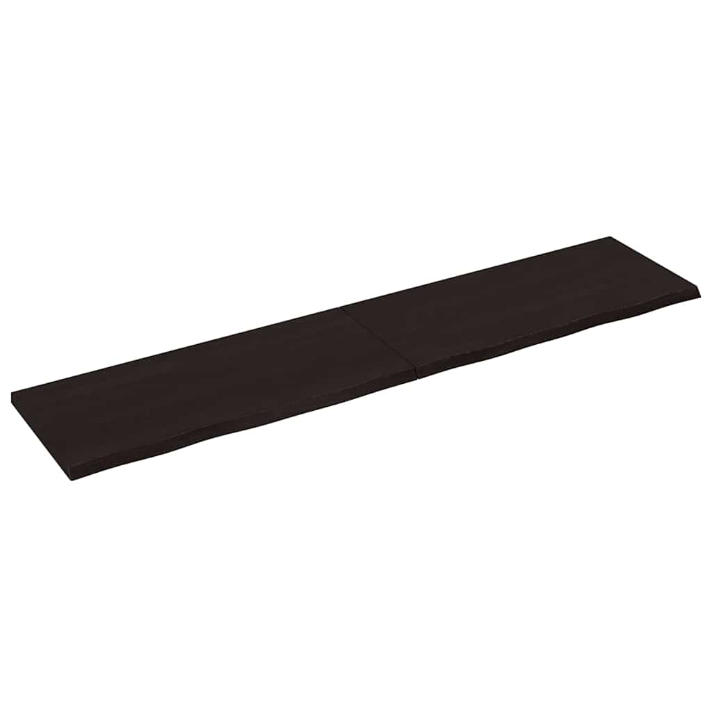 vidaXL Koupelnová deska tmavě hnědá 220x50x(2-4) cm ošetřený masiv