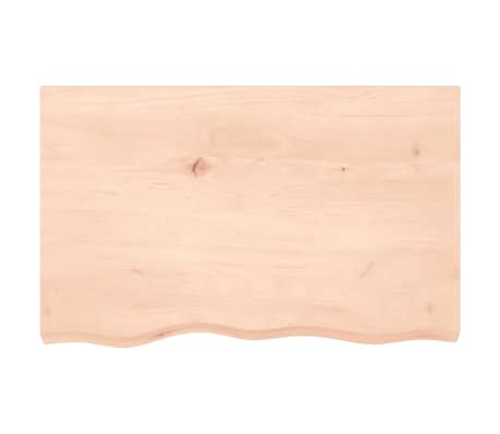 vidaXL Table Top 80x50x2 cm Untreated Solid Wood Oak