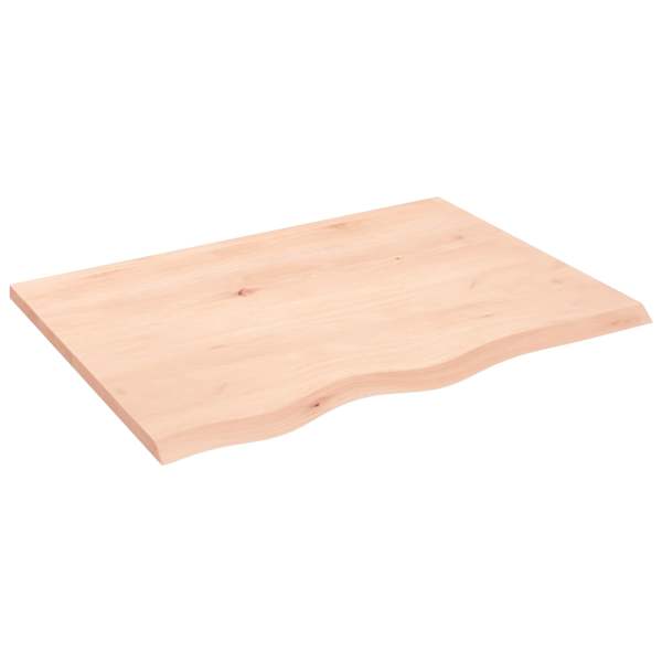 vidaXL lauaplaat, 80x60x2 cm, t&ouml;&ouml;tlemata tammepuit