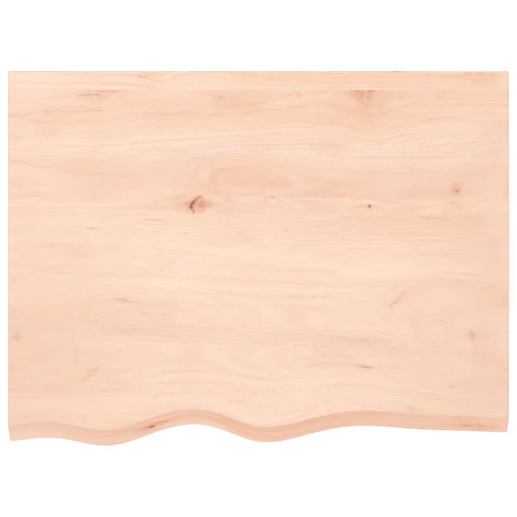 Thumbnail - vidaXL Tischplatte 80x60x(2-6) cm Massivholz Eiche Unbehandelt