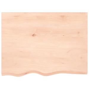 vidaXL Dessus de table 80x60x(2-6) cm bois de ch&ecirc;ne massif non trait&eacute;