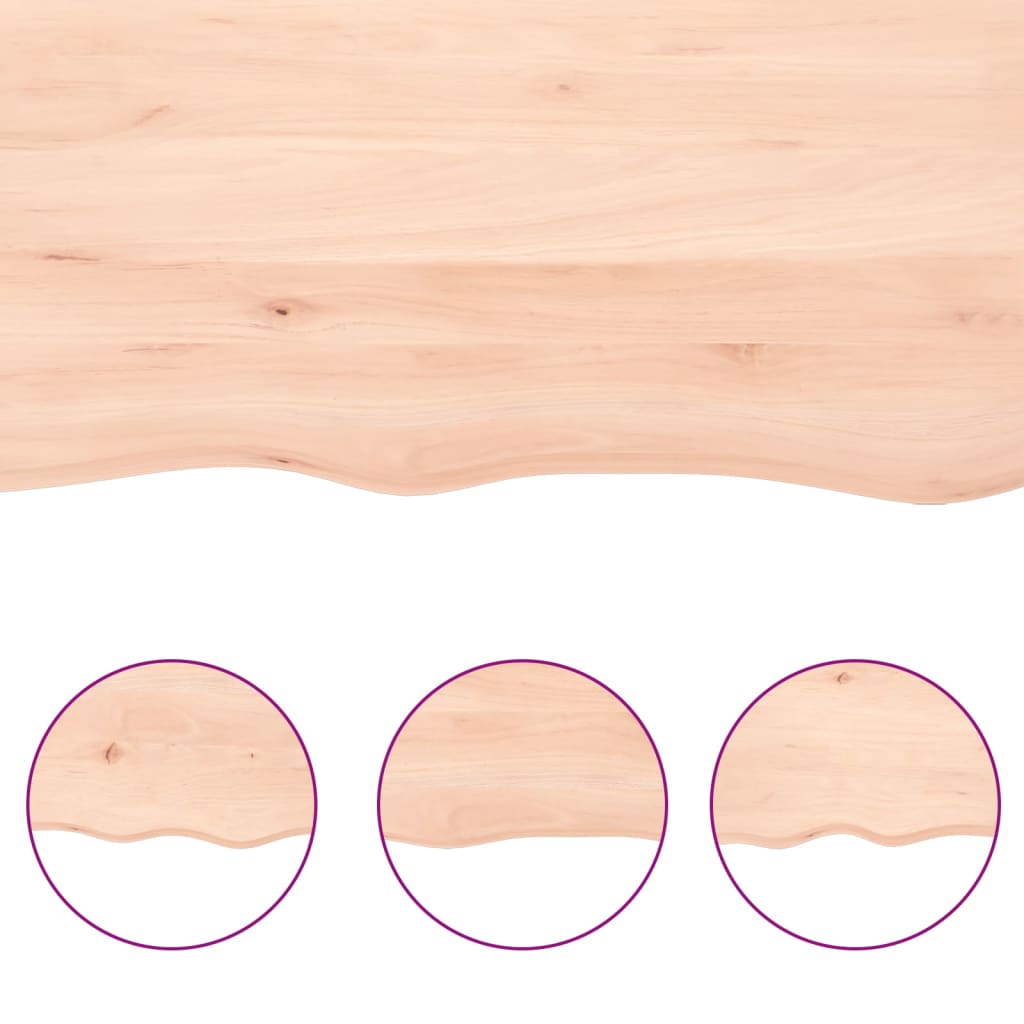 vidaXL Tafelblad 100x50x2 cm onbehandeld massief eikenhout, foto 4