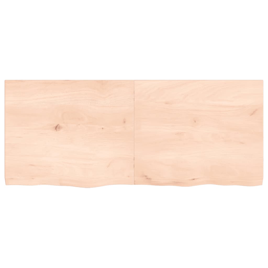 vidaXL Tafelblad 120x50x(2-4) cm onbehandeld massief eikenhout afbeelding