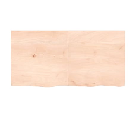 vidaXL Dessus de table 120x60x(2-4) cm bois de ch&ecirc;ne massif non trait&eacute;