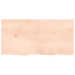 Stolní deska 120x60x(2-4) cm neošetřený masivní dubové dřevo - obrázek 2
