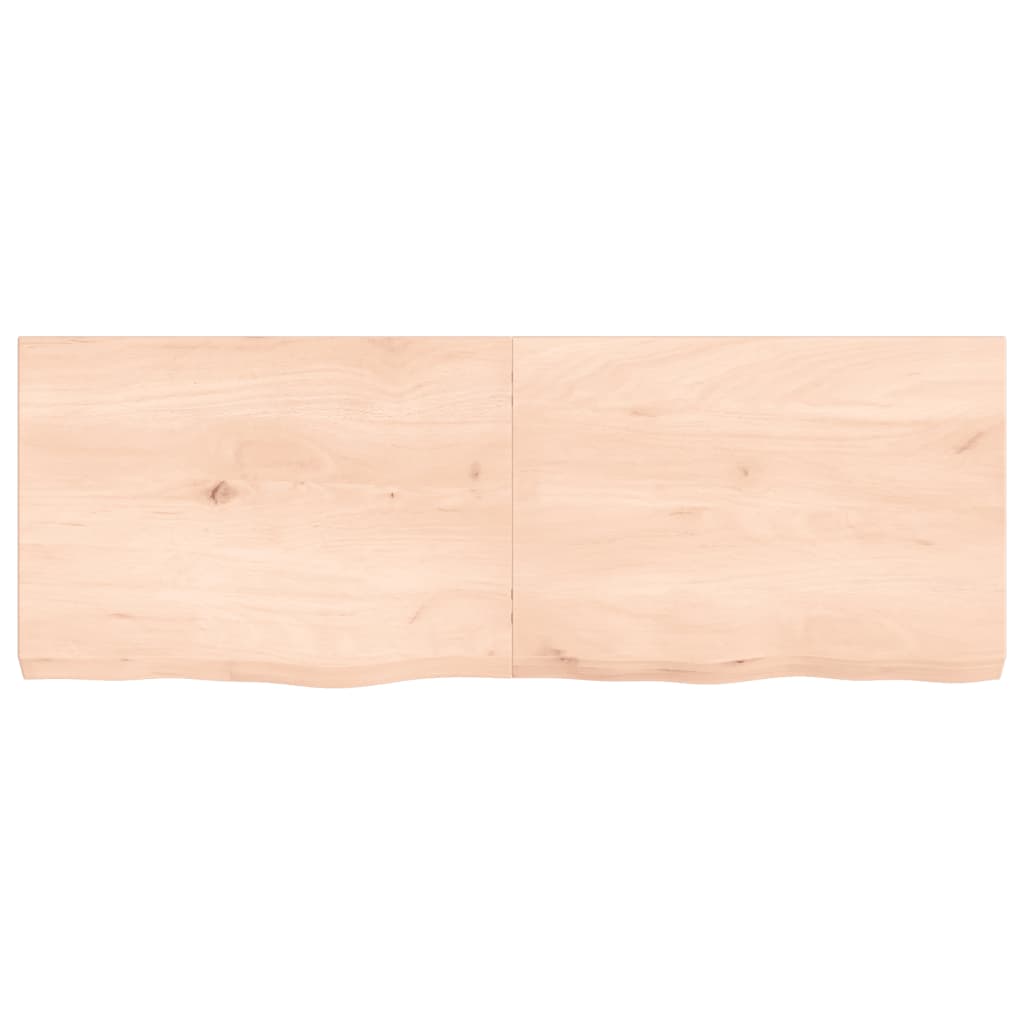 vidaXL Tafelblad 140x50x(2-6) cm onbehandeld massief eikenhout afbeelding