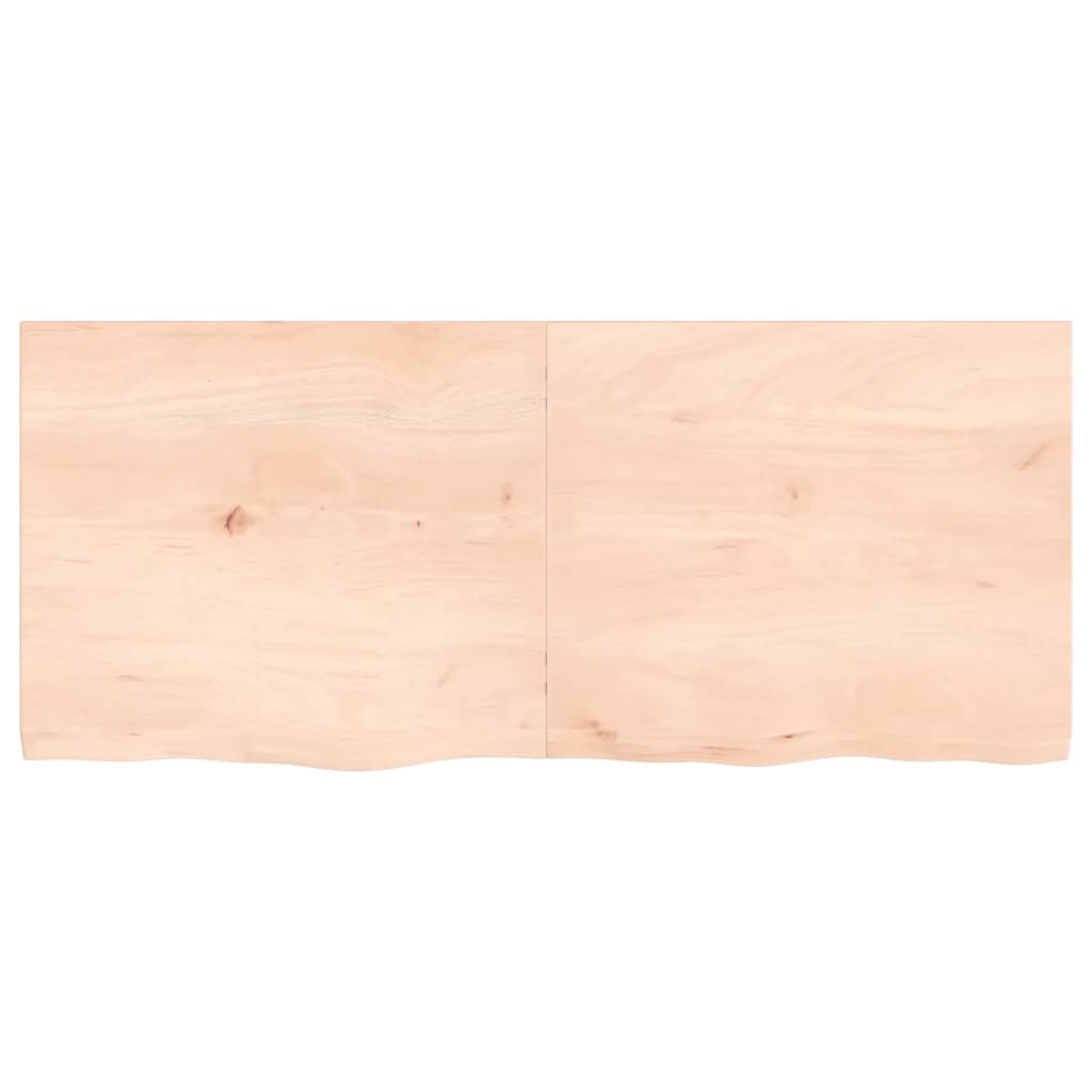vidaXL Tafelblad 140x60x(2-4) cm onbehandeld massief eikenhout afbeelding