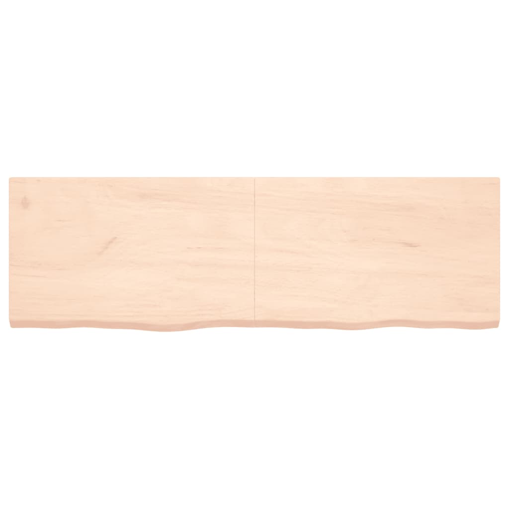 vidaXL Tafelblad 160x50x(2-4) cm onbehandeld massief eikenhout afbeelding