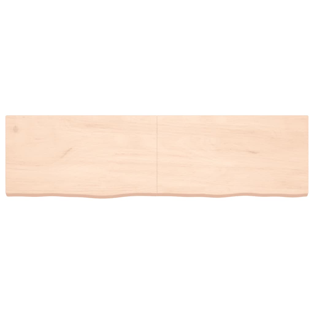 vidaXL Tafelblad 180x50x(2-6) cm onbehandeld massief eikenhout afbeelding