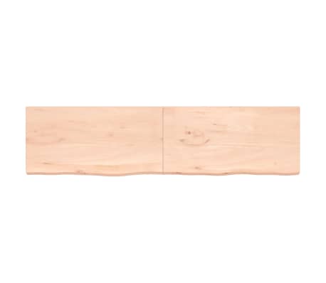 vidaXL Tablero de mesa madera maciza roble sin tratar 200x50x(2-4) cm