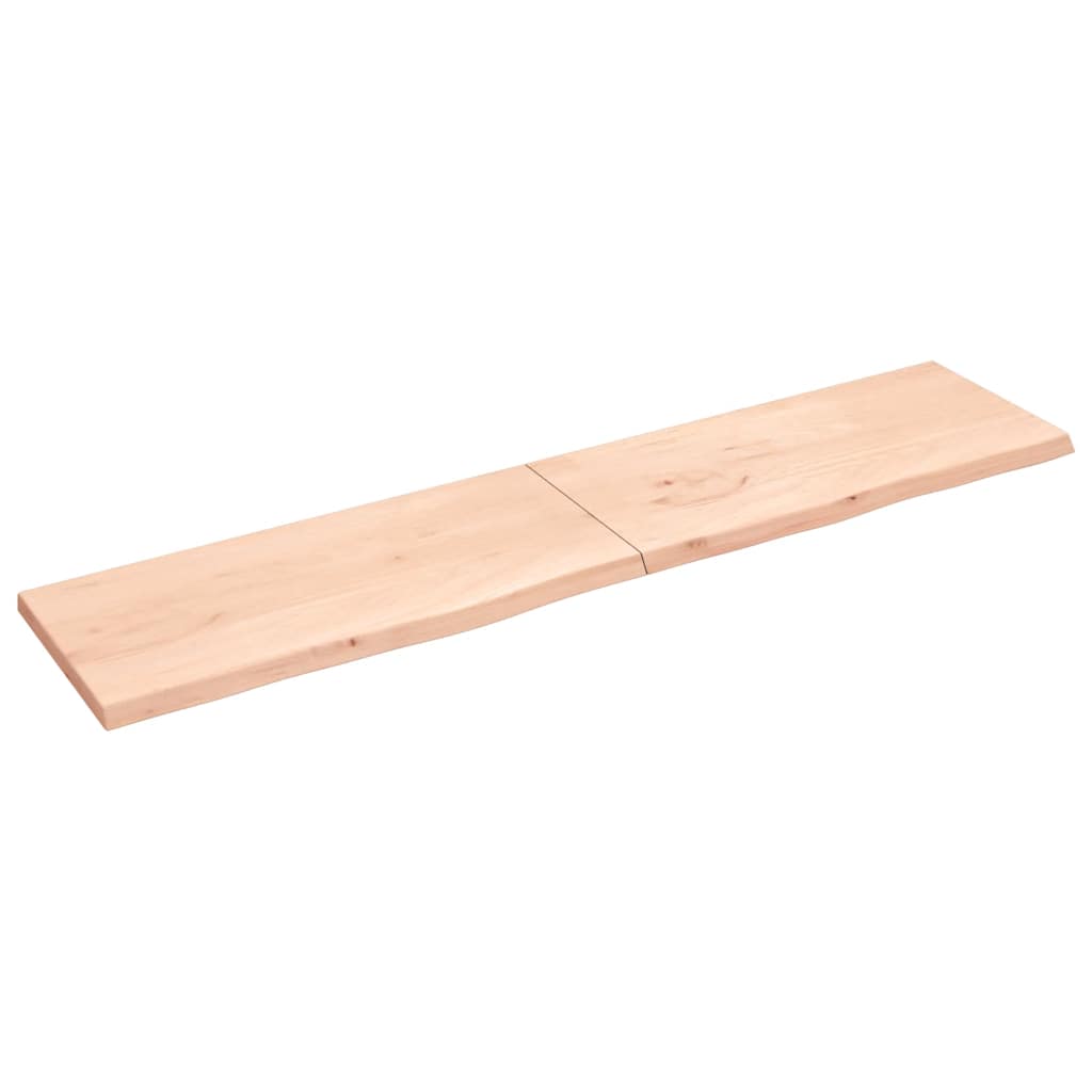 vidaXL Tampo de mesa 220x50x4 cm carvalho maciço não tratado