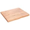 vidaXL lauaplaat, helepruun, 60 x 50 x (2-4) cm, t&ouml;&ouml;deldud tammepuit